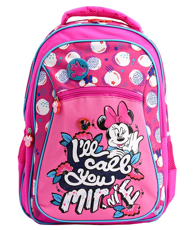 Ghiozdan Minnie Mouse, fetite clasele 1-4, 2 compartimente, roz - imagine 4